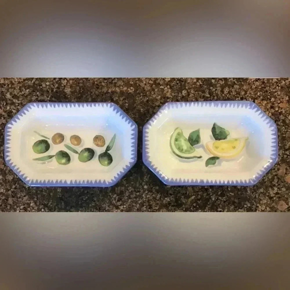 William Sonoma a Pair of Sardinia Bowls 2 dishes Set of Two - Picture 7 of 7